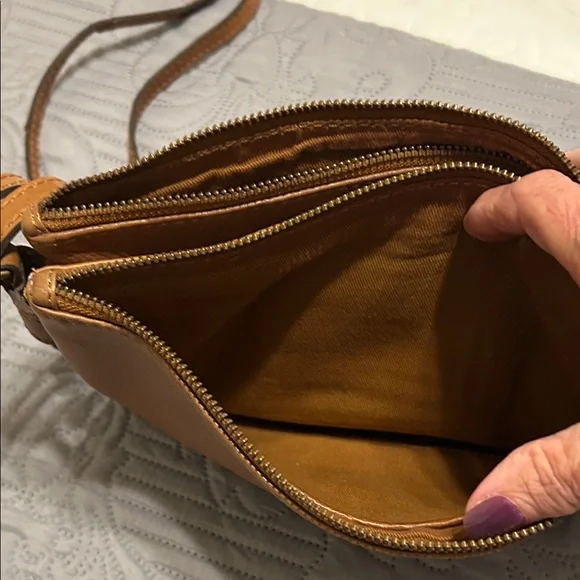 Chic Brown Leather Crossbody Bag - Picture 8 of 8